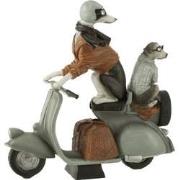 J-Line - Honden Op Scooter Poly Mix Large - 31x15x32cm