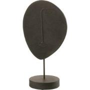 J-Line - Hoofd Plat Op Voet Poly Zwart Small - 17x11x34cm