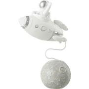 J-Line - Rocket Astronaut Poly Wit/zilver - 15x7x22.5cm