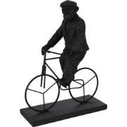 J-Line - Aap Fiets Poly Zwart Large - 26x10.5x33cm