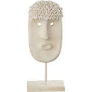J-Line - Gezicht Staander Etnisch Steen/resine Beige Small - 13.5x9.5x...