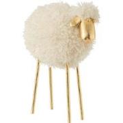 J-Line - Schaap Metaal/poly Wit/goud Large - 36x21x45cm