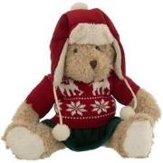 J-Line - Beer Meisje Kersttrui+muts Textiel Beige/rood Large - 15x12x4...