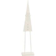 J-Line - Kerstman Op Voet Hout Wit Small - 21x9x92cm