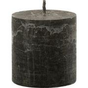 J-Line - Buitenkaars Pilaar Paraffine Zwart Small-70uren - 13x13x13cm