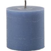 J-Line - Buitenkaars Pilaar Paraffine Blauw Small-70uren - 13x13x13cm