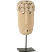 J-Line - Standbeeld Julien Steen/schelp Natuur Large - 10x8x23cm