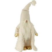 J-Line - Kabouter Lang Jas Textiel Creme/goud Small - 26x16x66cm