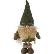 J-Line - Kabouter Gebreid Textiel Groen Large - 26x16x60cm