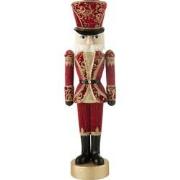 J-Line - Notenkraker Staand Polyfoam/textiel Rood/goud - 44x29x148cm