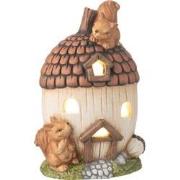 J-Line - Huis Eikel Led Magnesium Mix - 22x20x35.5cm