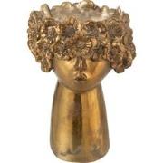 J-Line - Bloempot Nebu Poly Goud Small - 18x16.5x27.5cm
