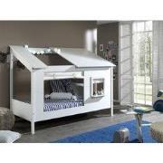 LUCEVI - Housebed 26 Huisbed + Set van Gordijntjes - Wit - 90x200 cm