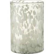 J-Line - Windlicht Spikkel Glas Grijs/wit Large - 19.5x19.5x30cm