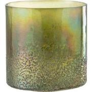 J-Line - Windlicht Glas Groen Large - 23x23x27cm