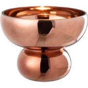 J-Line - Windlicht Op Voet Afgerond Glas Bruin - 23x23x17.5cm