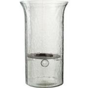 J-Line - Kaarshouder Bord Wazig Glas Transparant Medium - 19x19x32.5cm
