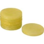 J-Line - Onderzetter 6delig Alabaster Hout Geel - 10x10x9.2cm