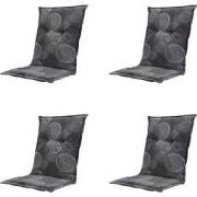 Madison -  Tuinstoelkussen Lage Rug Circle grey - Ca. 105x50 cm - Set ...
