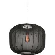 Anne Lighting - hanglamp - Sable - zwart - linnen metaal - Ø 45cm - E2...