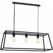 KAGO zwart pendel trapezium 3xE27 max 60W