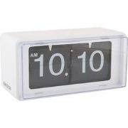 Karlsson - Wand/Tafelklok Retro Boxed Flip - Wit