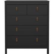 Ladekast met 5 lades matzwart H98,9 cm  BARCELONE