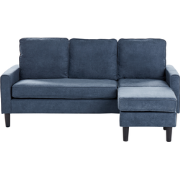 Beliani AVESTA - Driezitsbank-Blauw-Polyester