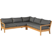 Exotan St. Peter Loungeset Tuin - Teak - Grijs - 80x238x238