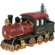 Clayre & Eef Decoratie Trein 11x5x7 cm Rood Groen Kunststof Kerstdecor...