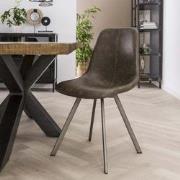 Set van 4 Industriële Eetkamerstoelen Benjie Kunstleer - Zonder Armleu...