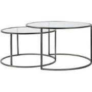 Light & Living - Salontafel DUARTE - Ø75x44cm - Grijs - Set van 2