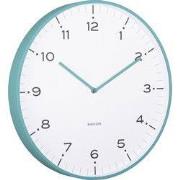 Karlsson - Wandklok Circus Rings - Turquoise blue- Ø40cm