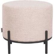 LABEL51 Poef Troy 46x46x41 cm - L - Naturel - Boucle