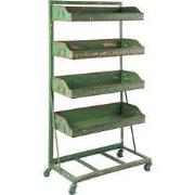 Clayre & Eef Plantenrek  71x40x133 cm Groen Ijzer Rechthoek Tuinrek
