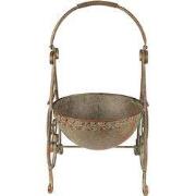Clayre & Eef Planthouder  26x27x49 cm Groen Ijzer Decoratie Plantenhou...