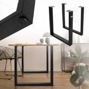 Set van 2 tafelframes B70xH74 cm in U-vorm metaal zwart ML design