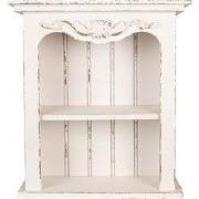 Clayre & Eef Wandrek  51x20x56 cm Wit Houtproduct Muurrek