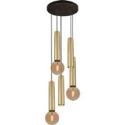 Taboro 5L hanglamp 5L 2xGU10 (excl) 3xE27 (excl) zwart + geborsteld go...