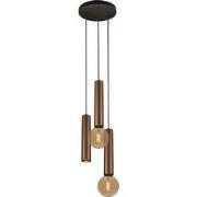 Taboron 3L hanglamp 3L 1xGU10 (excl) 2xE27 (excl) zwart + geborsteld b...