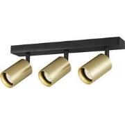 TABOO 3L GU10 (excl) zwart + geborsteld goud, spot