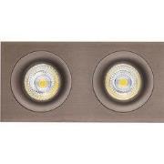 ZOOM III inbouwspot brons 2x 5W LED GU10 dimbaar incl,