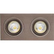 Mozes II brons inbouwspot 2x 5W LED GU10 dimbaar incl.