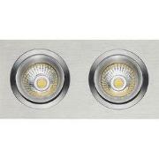 ZOOM II inbouwspot ALU 2x 5W LED GU10 dimbaar incl,