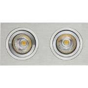 ZOOM I inbouwspot ALU 2x 5W LED GU10 dimbaar incl,