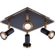 XZIBIT 4L GU10 LED 5W dim incl. zwart / brons