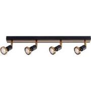 ROBUS 4L bar GU10 LED 5W dim incl. zwart / brons