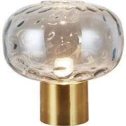 OKIRU Tafellamp E27 Goud + as grijs glas Ø300mm