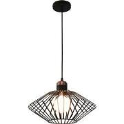 SHURU 1x E27 pendel zwart + koper Ã˜40cm