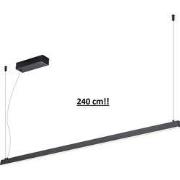 GURI LED pendel 52W 3000K 2400mm zwart dimbaar (3m kabel incl)